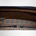 Burberry Preowned Luxury Bag Contrast Stitch Gold Plate Leather Business Tote Bag Interior View
