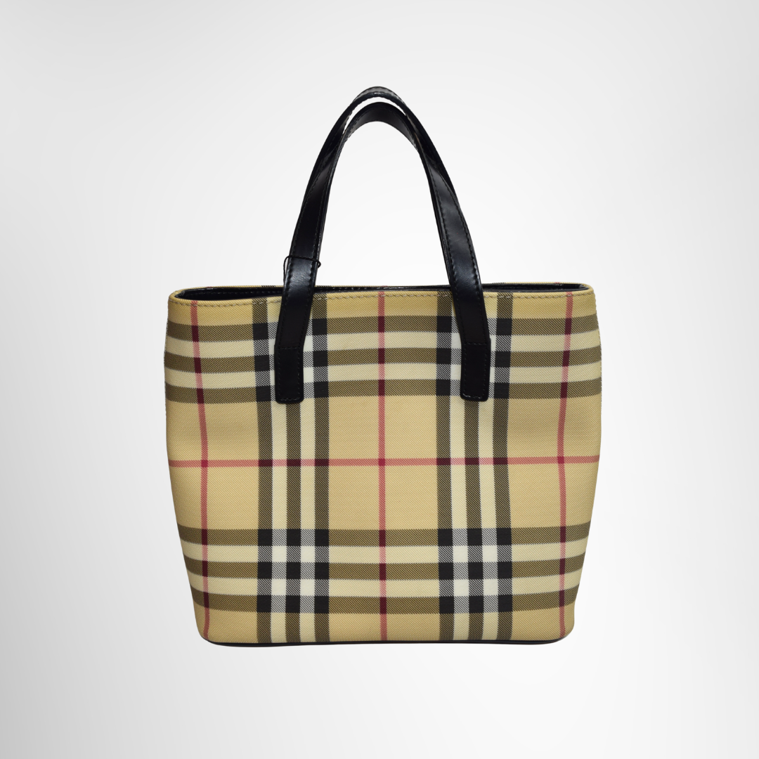 Burberry Preowned Luxury Bag Nova Check Small Handbag Front View