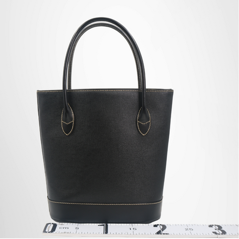 Burberry Nova Check Lined Leather Handbag – Black