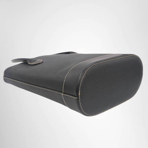 Burberry Nova Check Lined Leather Handbag – Black