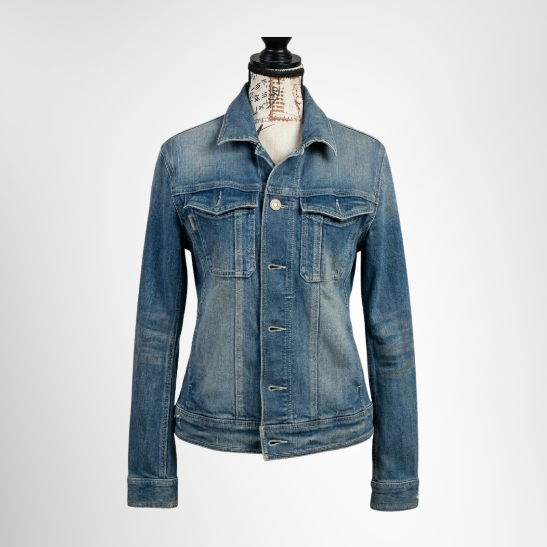 Burberry Preowned Luxury Black Label Denim Jacket Front Page