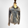 Burberry Preowned Luxury Black Label Denim Jacket Front View