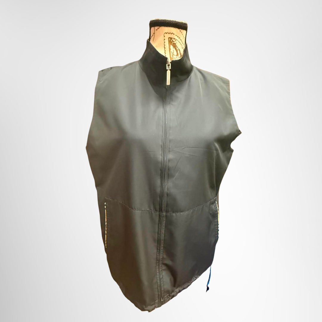 Burberry Preowned Luxury Black Vest Front View