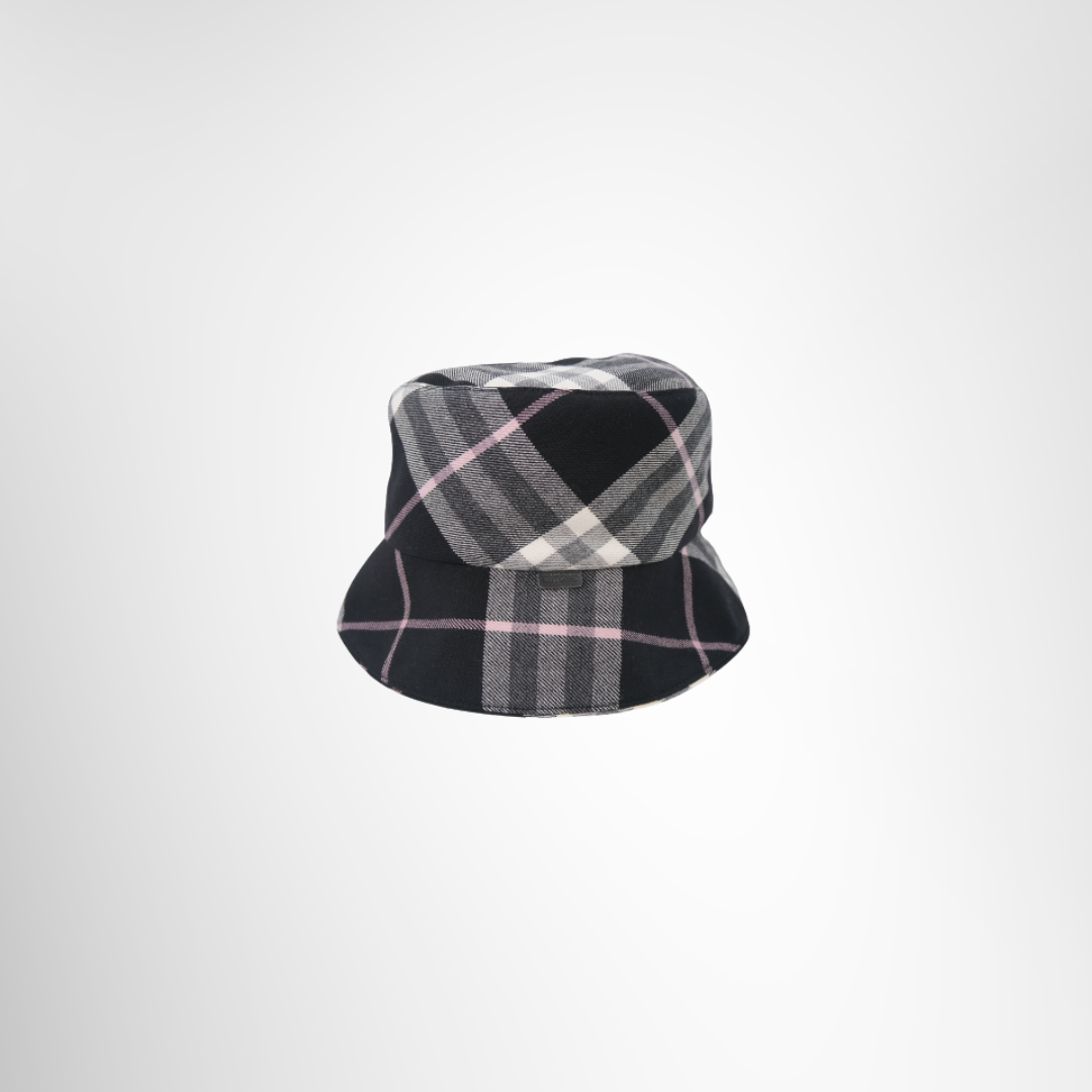 Burberry Preowned Luxury Blue Label Reversible Bucket Hat Front Page