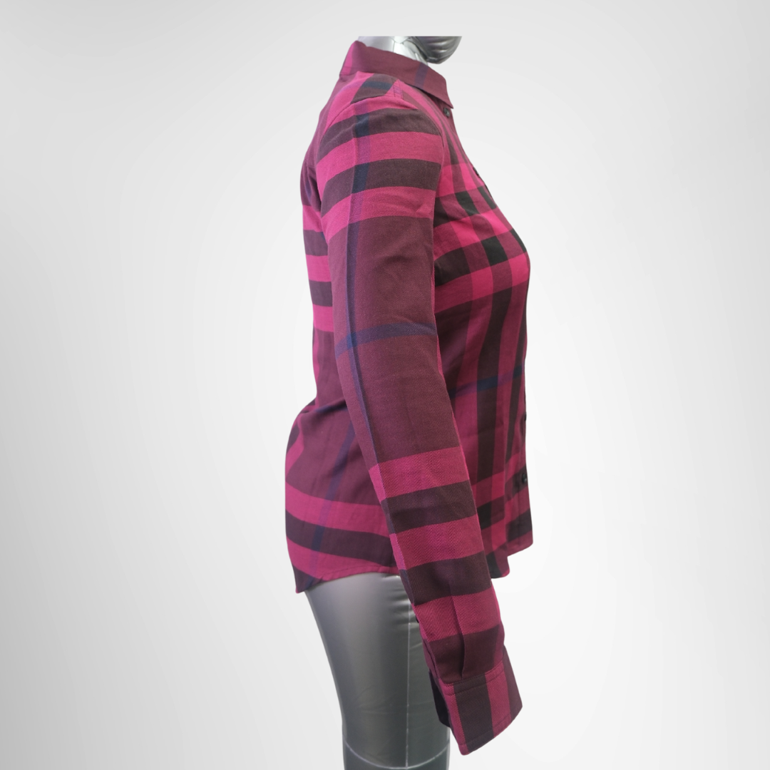 Burberry Preowned Luxury Checkered Long Sleeve Size XXS Apparel Side View1 - Antonio & Co.