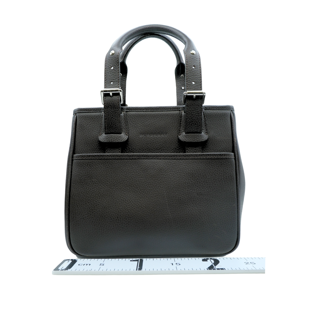 Burberry Preowned Luxury Leather Handbag Tote Bag Close up View