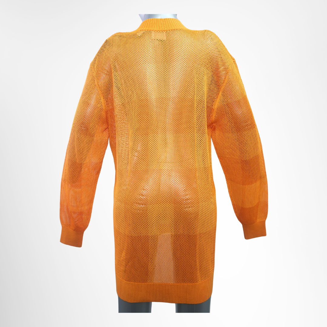 Burberry Preowned Luxury Orange Sweater Size L Apparel Back View - Antonio & Co.