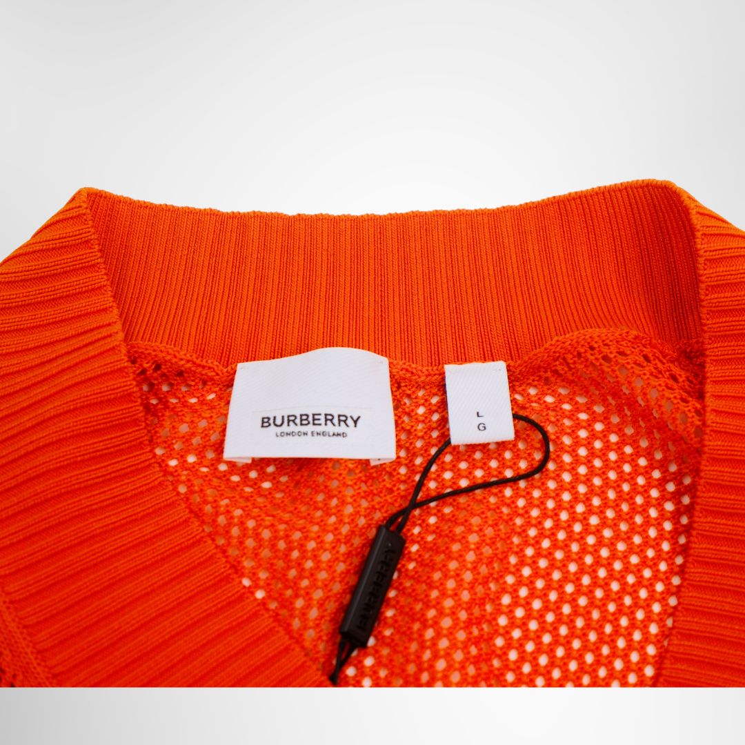 Burberry Preowned Luxury Orange Sweater Size L Apparel Inside Tag - Antonio & Co.