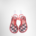 Burberry Preowned Luxury Sandals Red Jelly Sandal Front View