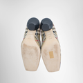 Burberry Preowned Luxury Shoes House Check Pattern Canvas Pumps Bottom View
