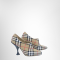 Burberry Preowned Luxury Shoes House Check Pattern Canvas Pumps Side View