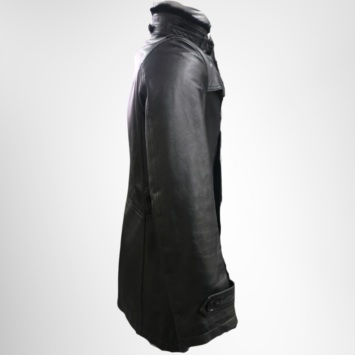 urberry London Leather Jacket – Pre-Owned Luxury Brand Apparel – Antonio & Co Side View