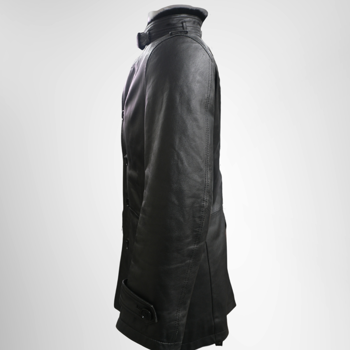 urberry London Leather Jacket – Pre-Owned Luxury Brand Apparel – Antonio & Co Side View 2