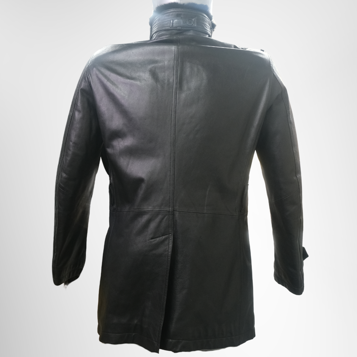 urberry London Leather Jacket – Pre-Owned Luxury Brand Apparel – Antonio & Co Back View