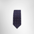 Bvlgari Preowned Luxury Necktie Navy & Red Front Page