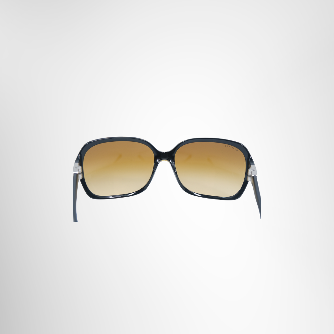 Bvlgari Preowned Luxury Tortoiseshell Pattern Gradient Sunglasses Interior Frame View