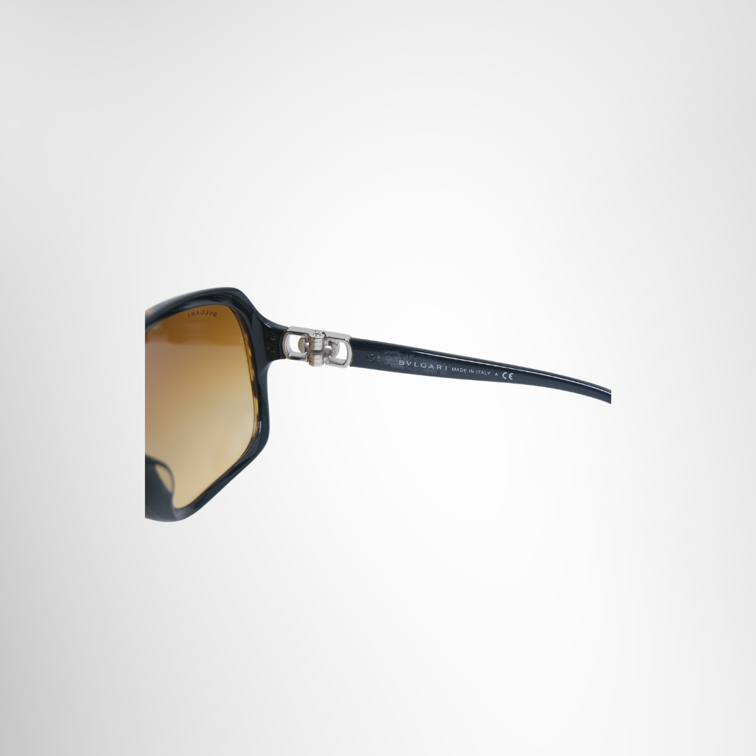 Bvlgari Preowned Luxury Tortoiseshell Pattern Gradient Sunglasses Side Frame View 1