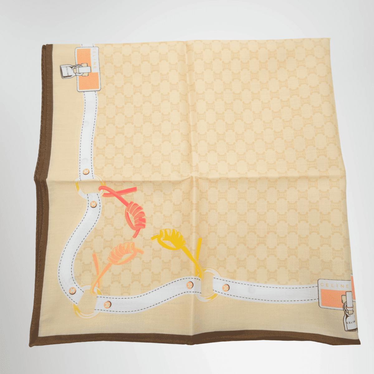 Celine Macadam Chain Belt & Flower Motif Silk Handkerchief – Pre-Owned Luxury Apparel – Antonio & Co Back View