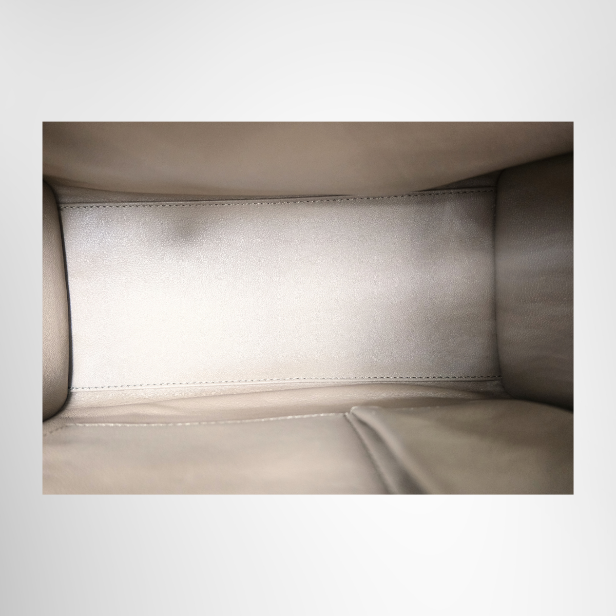 Luggage Micro in Beige Drummed Calfskin Leather