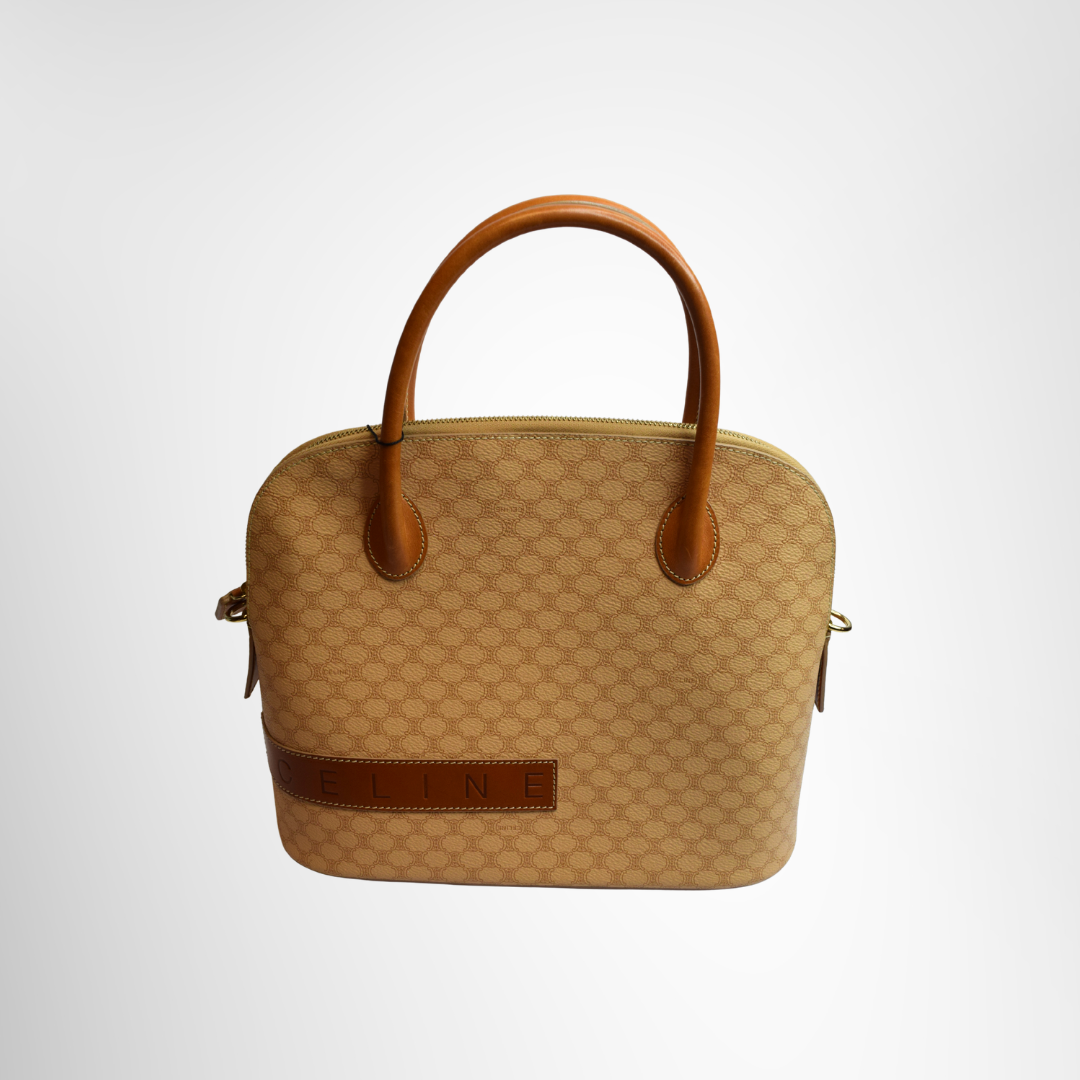 Celine Preowned Luxury Bag Macadam Monogram 2-way Shoulder Bag Front View