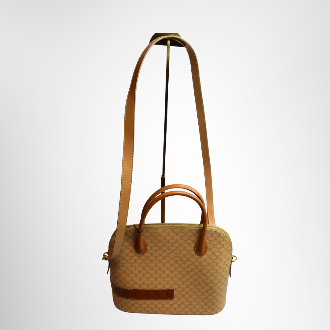 Celine Preowned Luxury Bag Macadam Monogram 2-way Shoulder Bag Front View 3