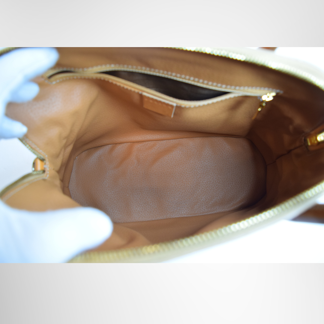 Celine Preowned Luxury Bag Macadam Monogram 2-way Shoulder Bag Interior View