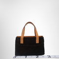 Celine Preowned Luxury Bag Macadan Suede Handbag Back View