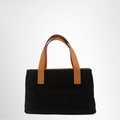 Celine Preowned Luxury Bag Macadan Suede Handbag Front View