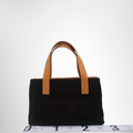 Celine Preowned Luxury Bag Macadan Suede Handbag Front View 2