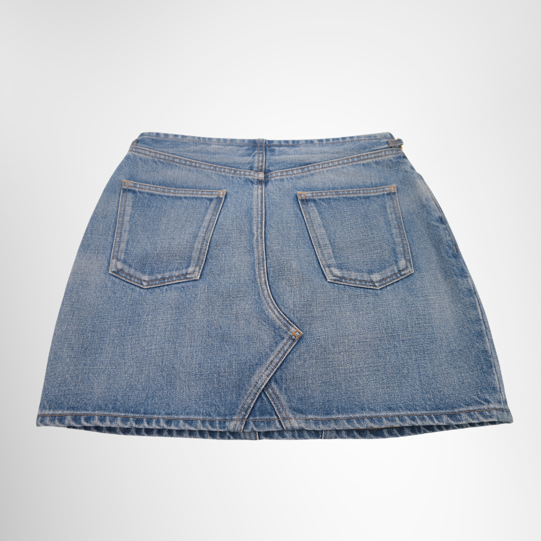 Celine Preowned Luxury Denim Skirt Apparel Back View - Antonio & Co.