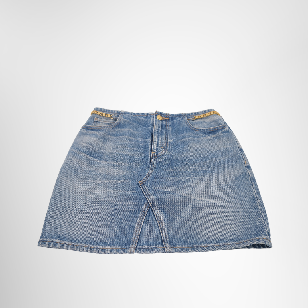Celine Preowned Luxury Denim Skirt Apparel Front View - Antonio & Co.