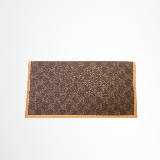Celine Preowned Luxury Macadam Long Bifold Wallet Front Page