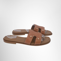 Celine Preowned Luxury Marina Mule In Calfskin Shoes Side View - Antonio & Co.