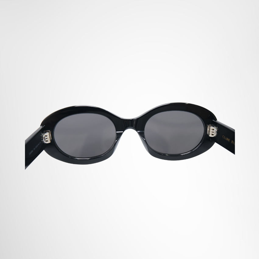 Celine Preowned Luxury Triomphe 01 Black Acetate Sunglasses Inside View - Antonio & Co.