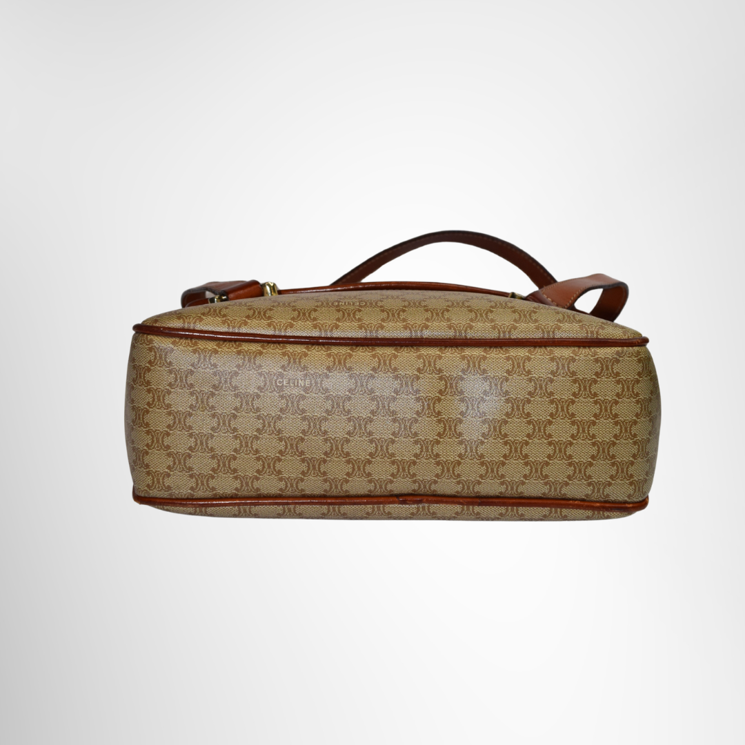Celine Preowned Luxury Vintage Macadam Shoulder Bag Bottom View - Antonio & Co.