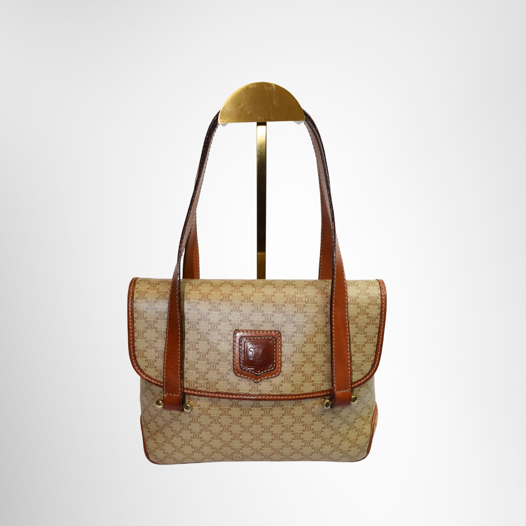 Celine Preowned Luxury Vintage Macadam Shoulder Bag Front Page - Antonio & Co.