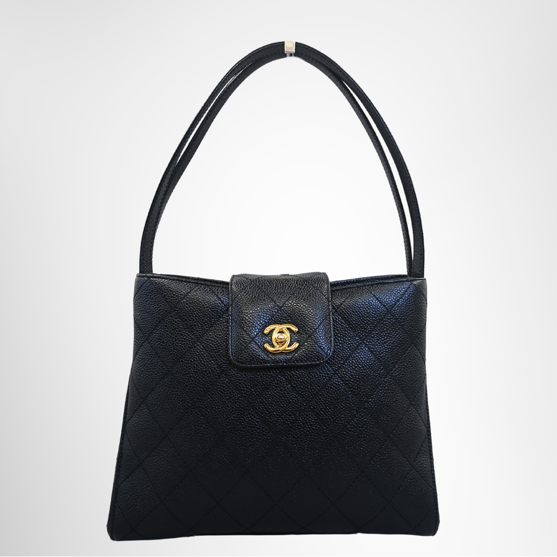 Bicolore Caviar Leather Tote Bag
