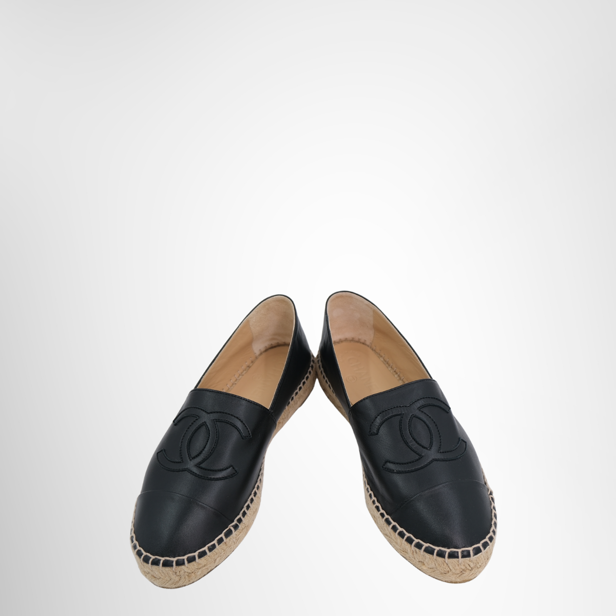 Chanel Black Espadrille – Pre-Owned Luxury Shoes – Antonio & Co – Front 2