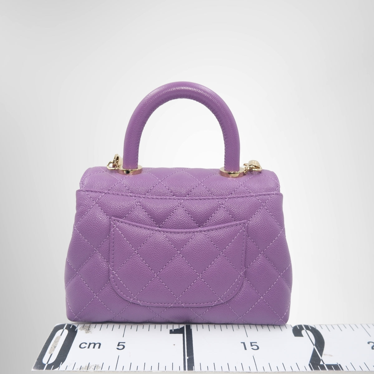 Chanel Coco Handle Bag – Pre-Owned Luxury Brand Bag Front – Antonio & Co Back View 