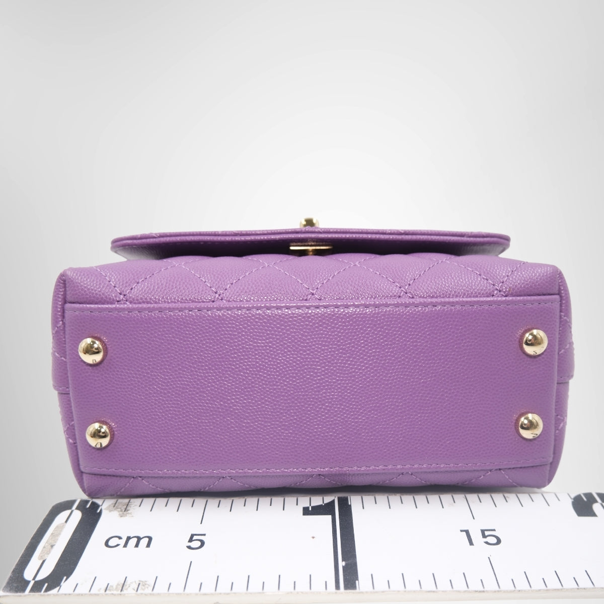 Chanel Coco Handle Bag – Pre-Owned Luxury Brand Bag Front – Antonio & Co Bottom View 