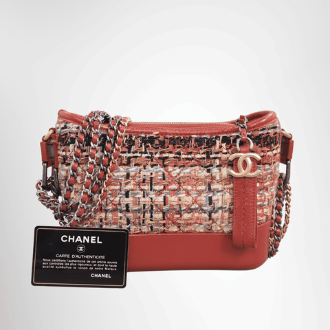Chanel Gabrielle Tweed Red Shoulder Bag