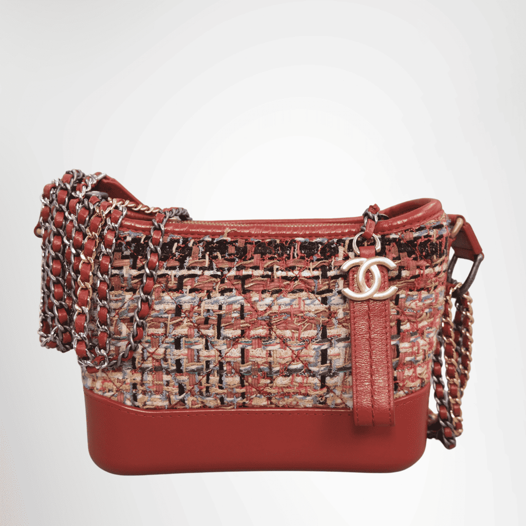 Chanel Gabrielle Tweed Red Shoulder Bag