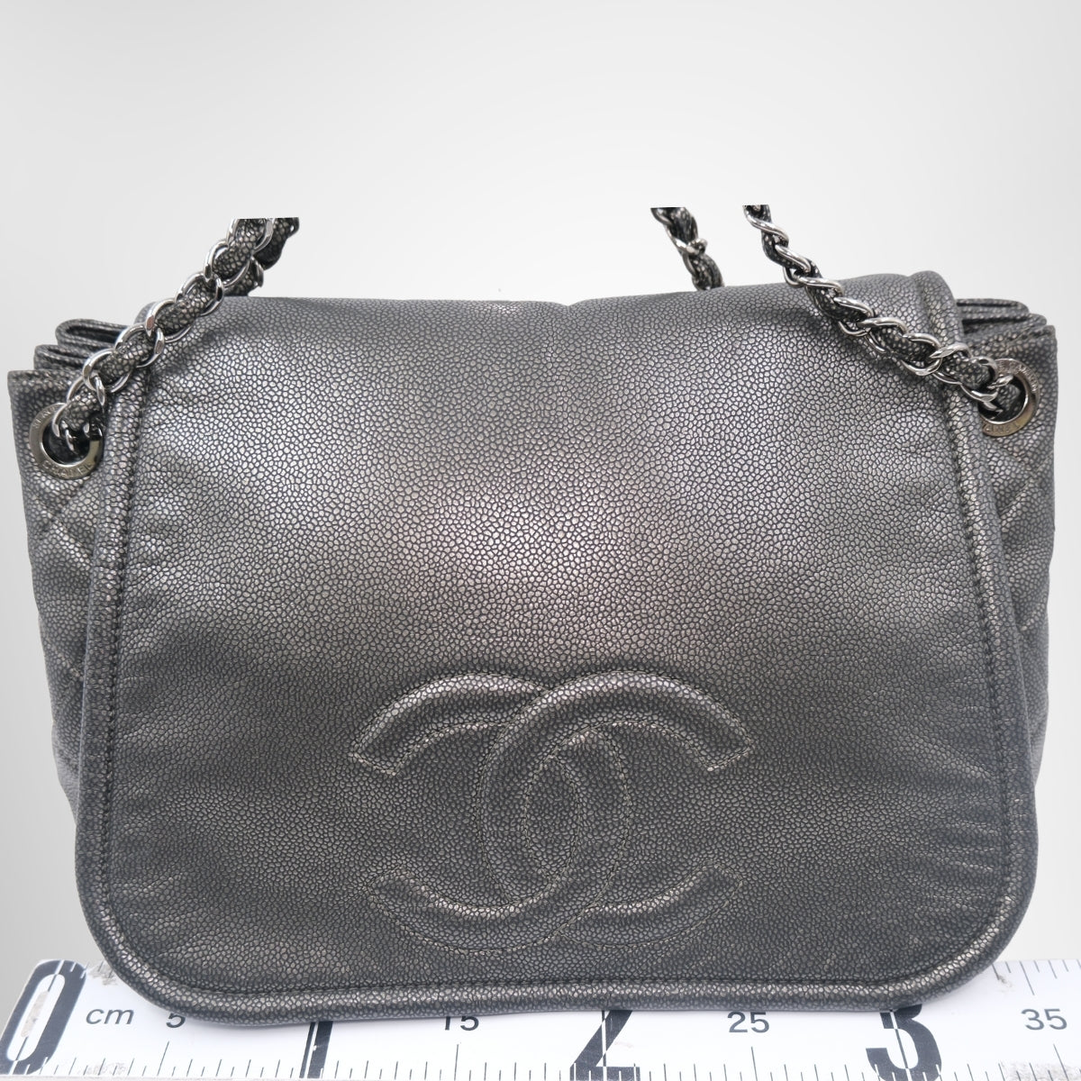 Chanel Timeless Accordion Flap Bag – Pre-Owned Luxury Brand Bags – Antonio & Co Front View 