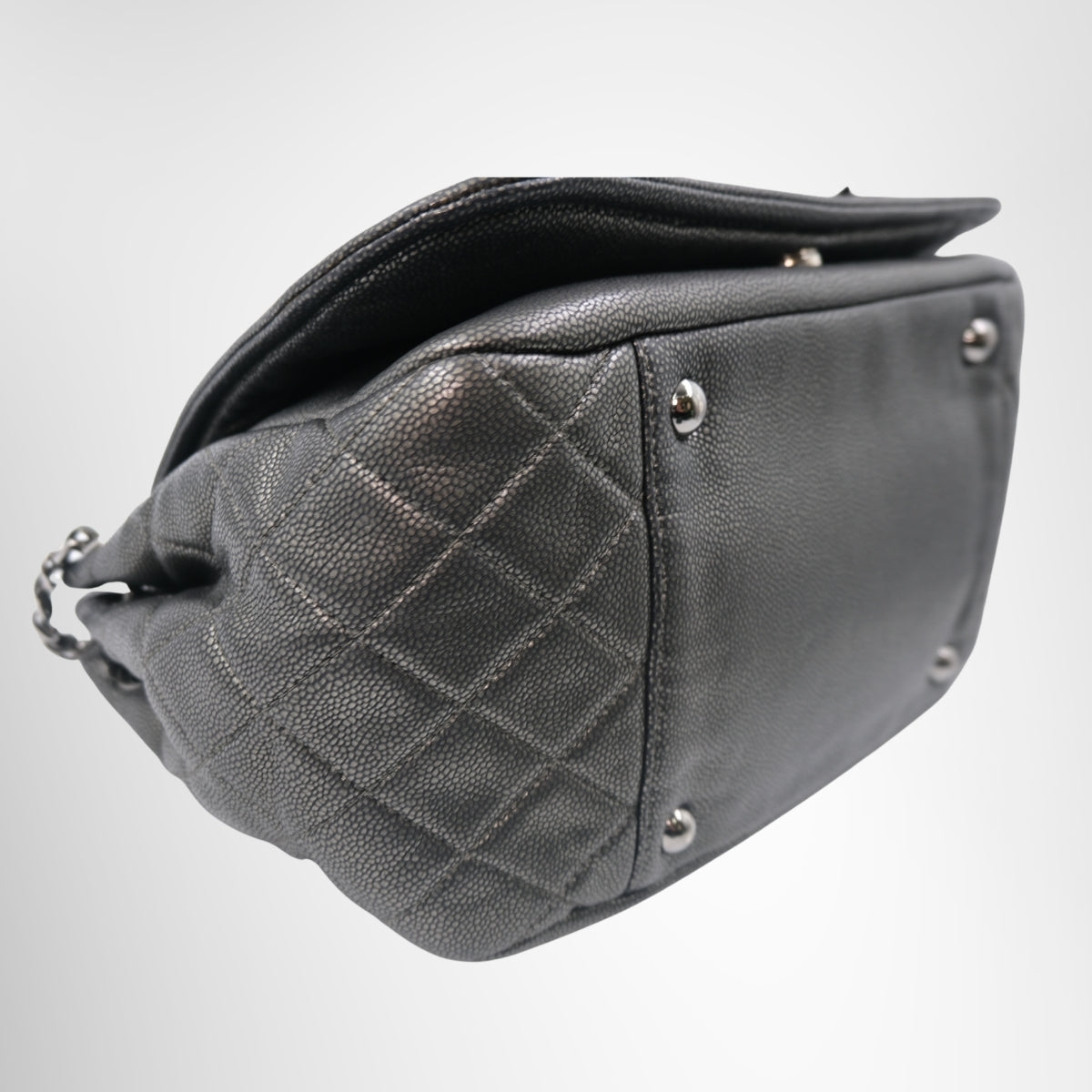 Chanel Timeless Accordion Flap Bag – Pre-Owned Luxury Brand Bags – Antonio & Co Left Corner View 
