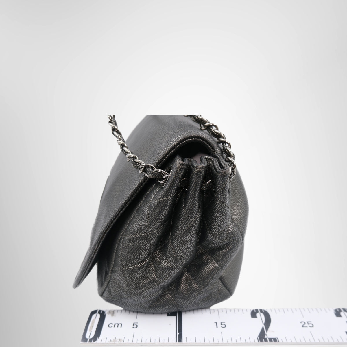 Chanel Timeless Accordion Flap Bag – Pre-Owned Luxury Brand Bags – Antonio & Co Side View 