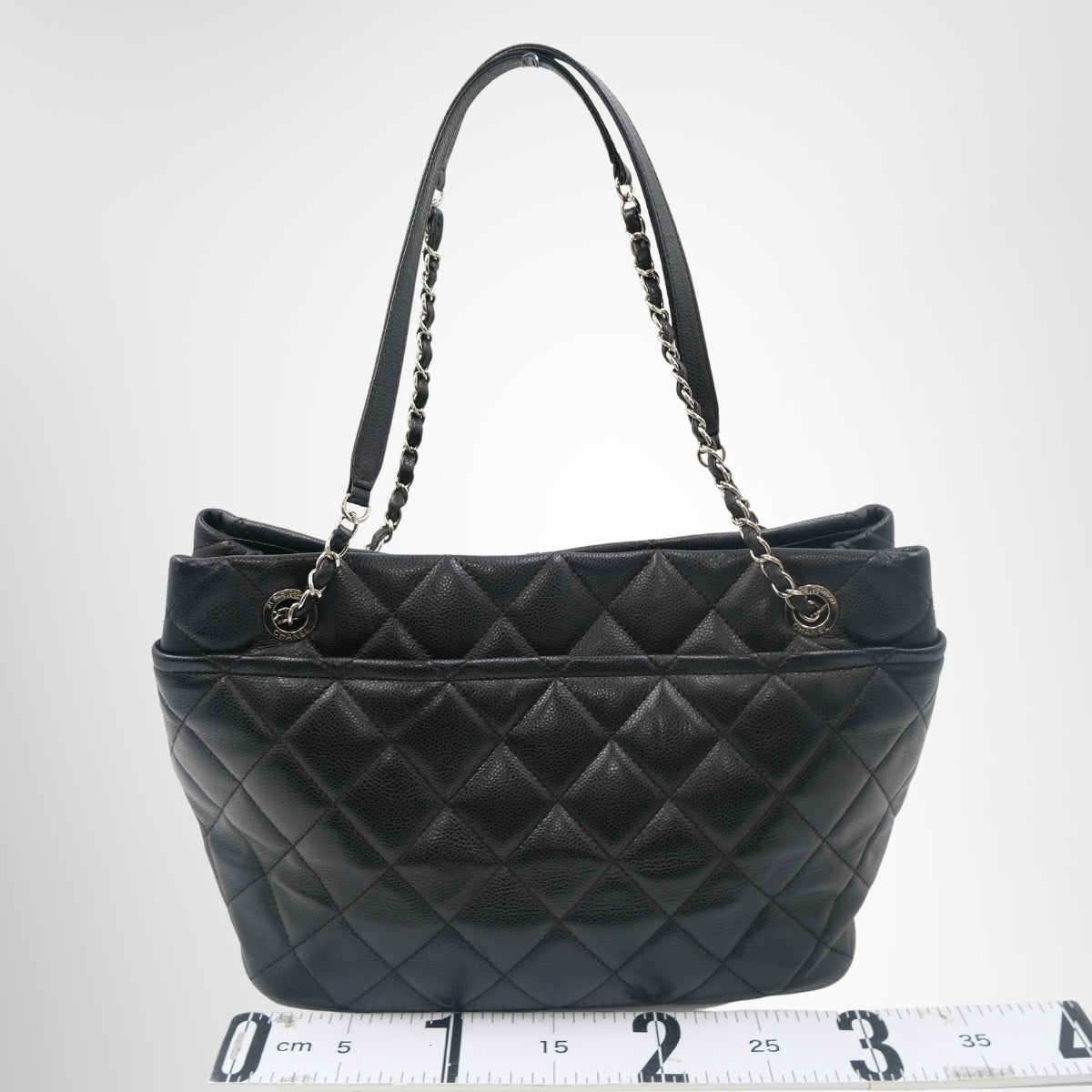 Chanel Timeless CC Soft Quilted Shopping Tote – Pre-Owned Luxury Brand Bags – Antonio & Co Back View 