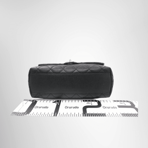 Chanel Vintage Top Handle Flap Bag Silver Hardware