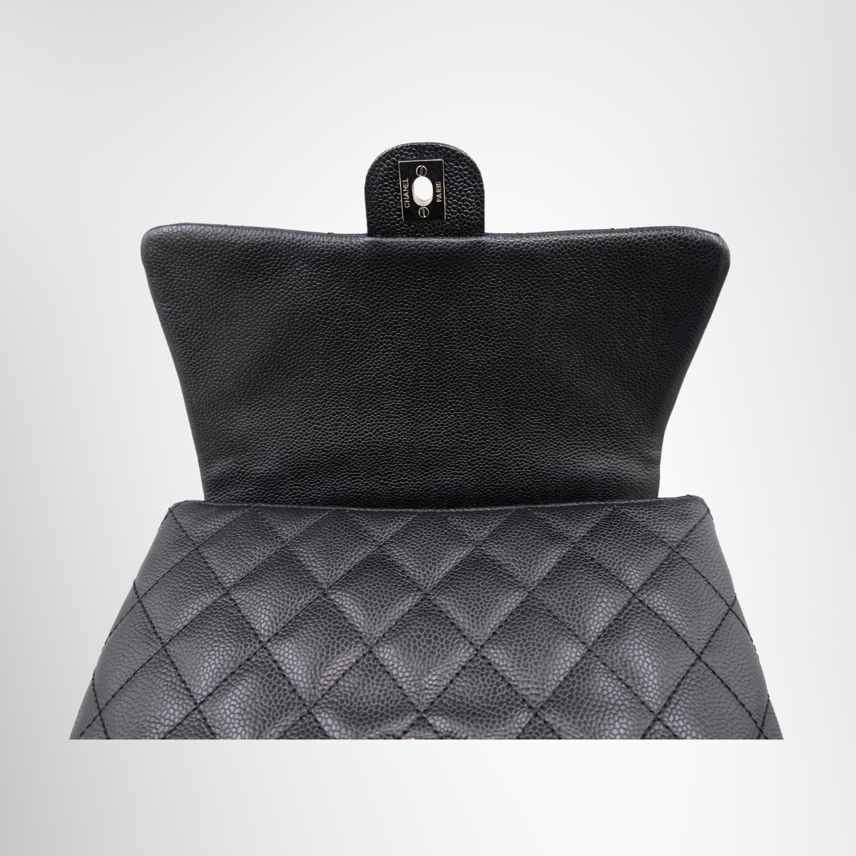 Chanel Vintage Top Handle Flap Bag Silver Hardware
