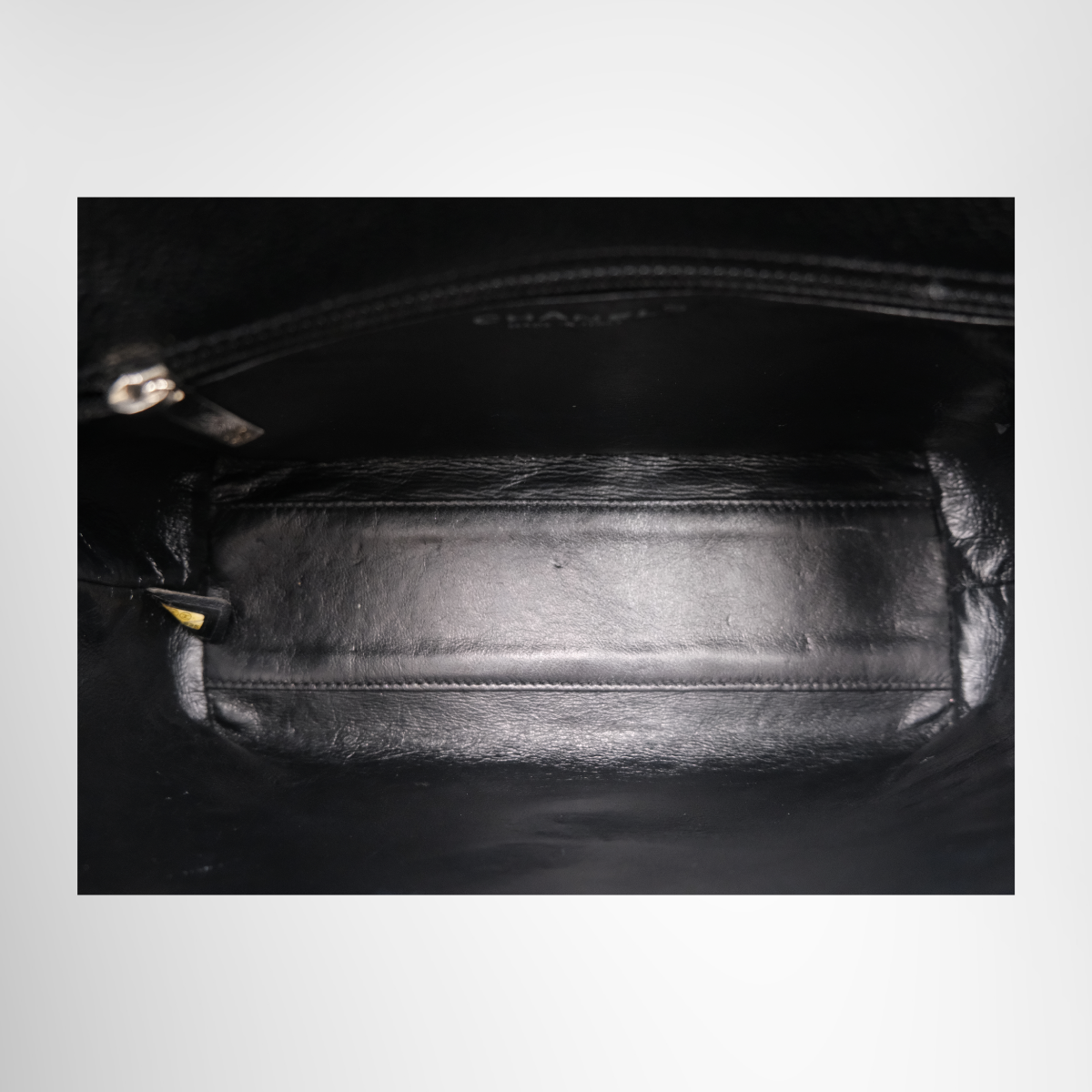 Chanel Vintage Top Handle Flap Bag Silver Hardware