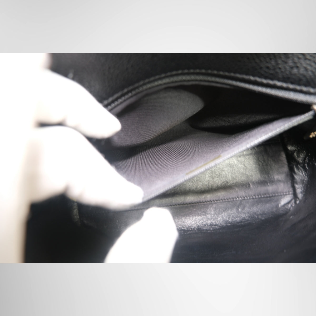 Top Handle Flap Bag – Pre-Owned Luxury Brand Bags – Antonio & Co Interior View 2